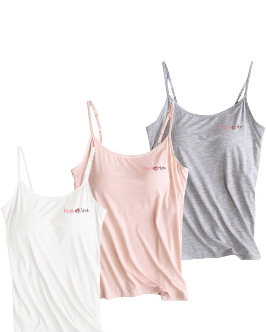 Padded Long Camisoles For Teens | Flat Padding | Imported Stuff