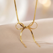 Ruban Bow Tassel Necklace