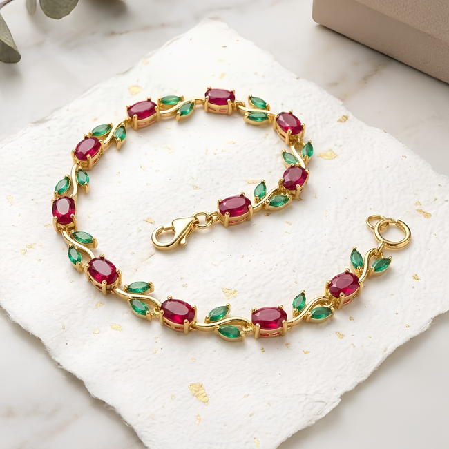 Tulip Vine Gemstone Bracelet