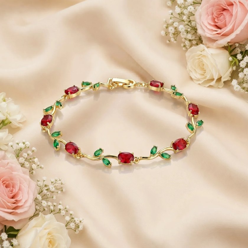 Tulip Vine Gemstone Bracelet