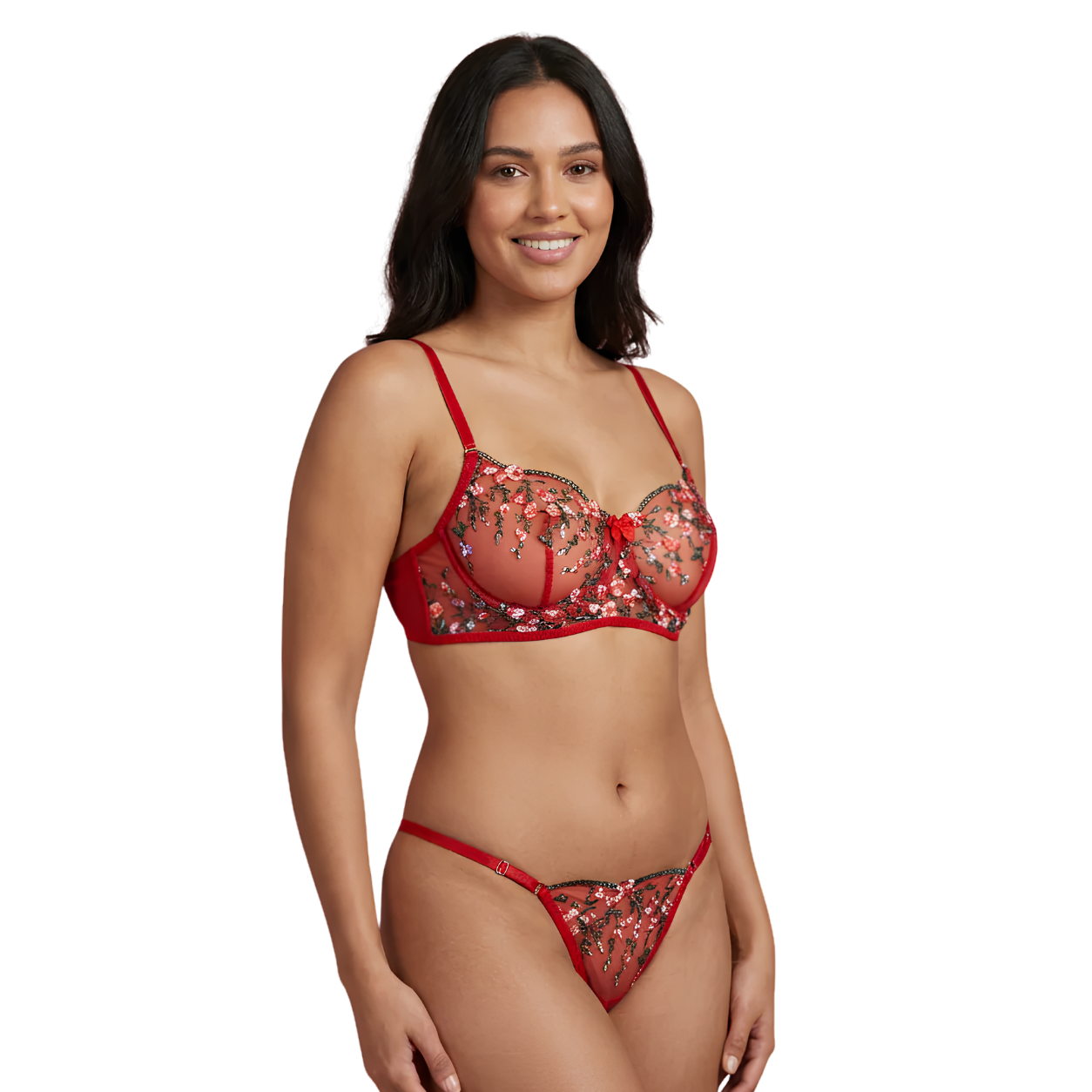 Floral Embroidered Net Premium Women's Bra (Limited Stock)