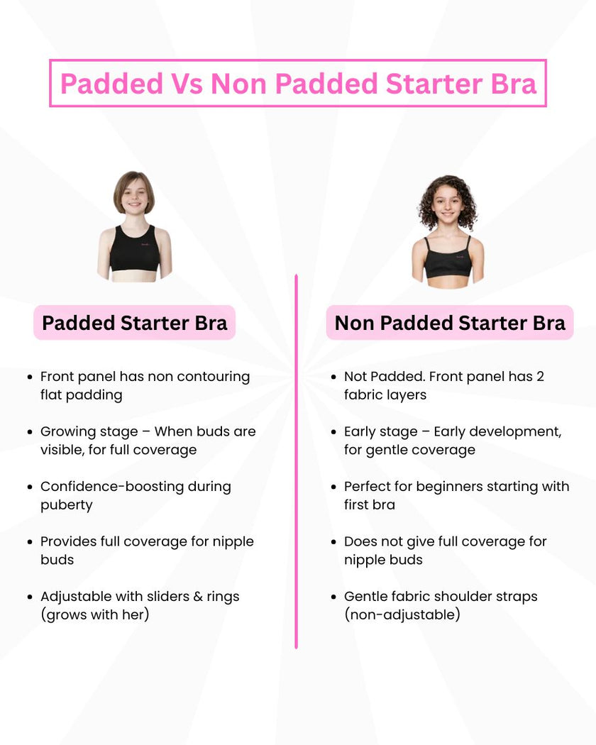 Removable Padded Bidi/Bra for Teen Girls | Perfect Innerwear for School Wear