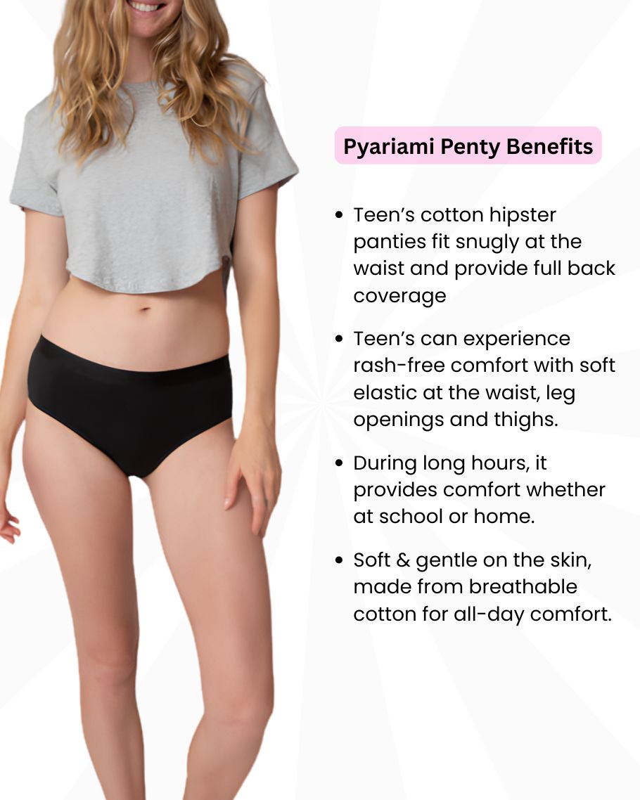 Teenage Girls Cotton Panties 100% Cotton and Stretchable | Skin Friendly Material