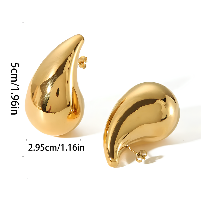 Teardrop Dome Earrings Buds