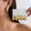 Teardrop Dome Earrings Buds
