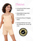 Layer Camisoles For Teen Girls | Pure 100% Cotton | Covers Nipple Buds | Daily School Wear