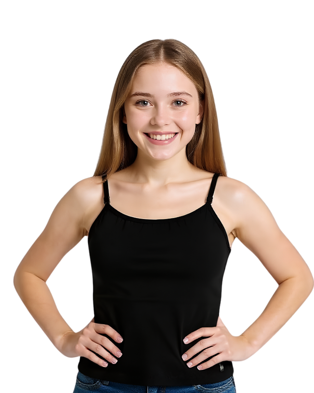 Padded Long Camisoles For Teens | Flat Padding | Imported Stuff | Cover Nipple Buds | Pack of 3