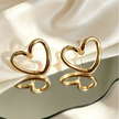 Luxury Gold Heart Stud Earrings