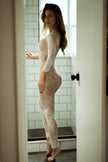 Alluring Bloom Floral Lace Bodystocking