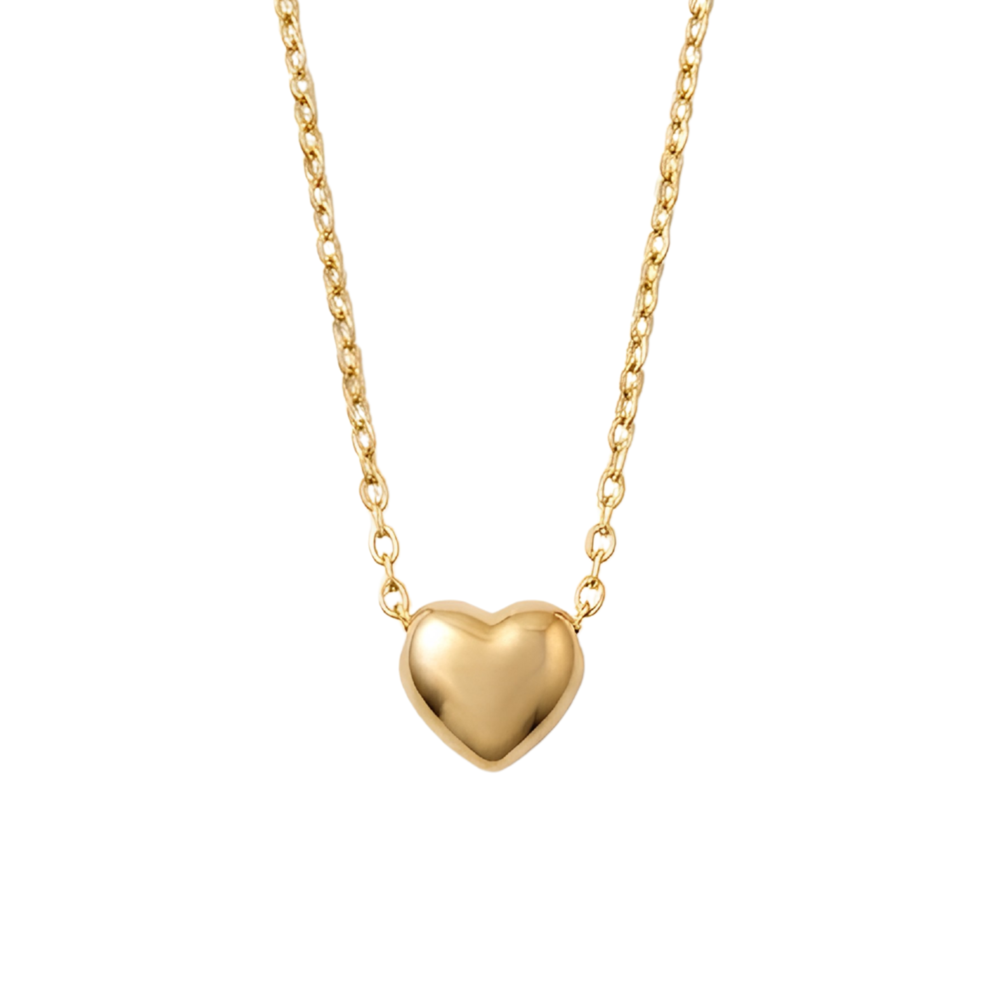 Puffy Heart Charm Necklace
