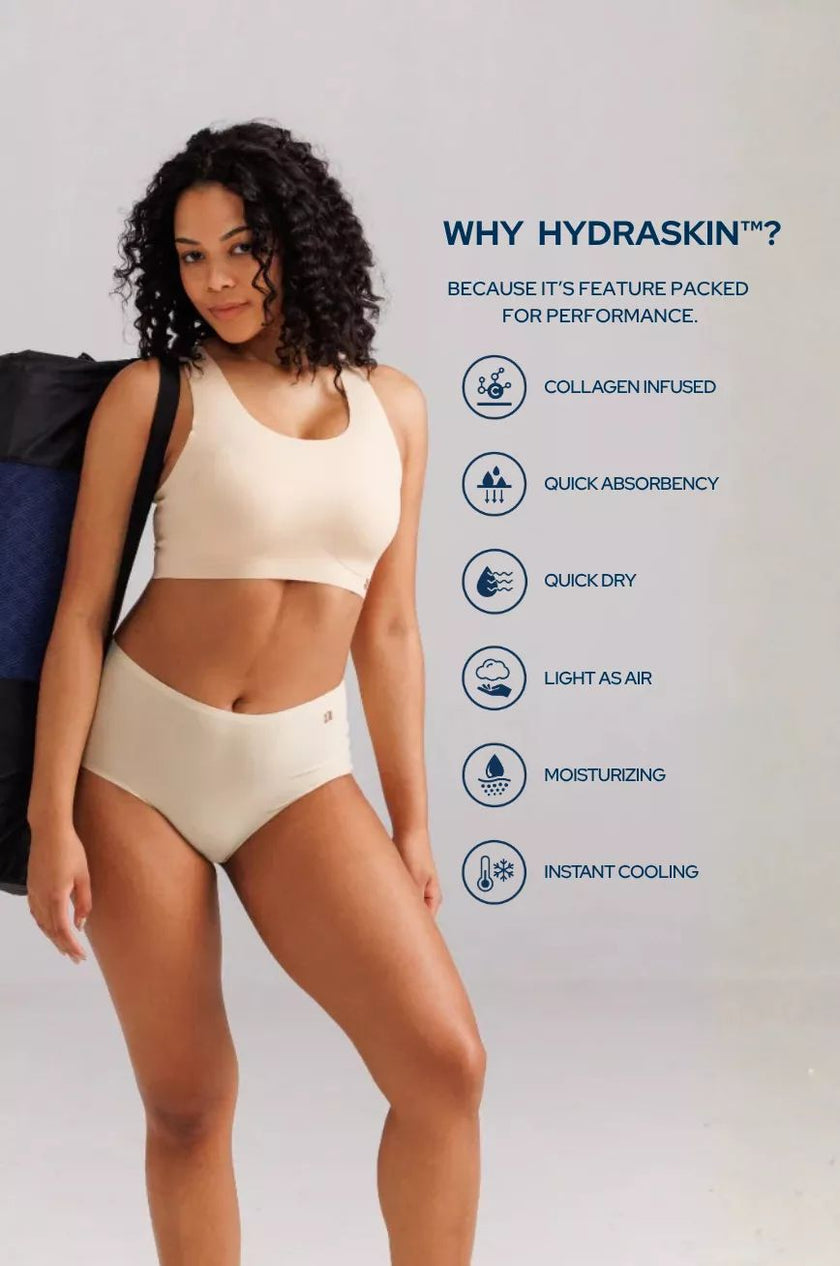 HYDRASKIN™ Sports Panty | Gym Wear | Absorbs 35% Faster | Releases Moisture 15% Faster | 15% More Cooling Power | Ultra-Light