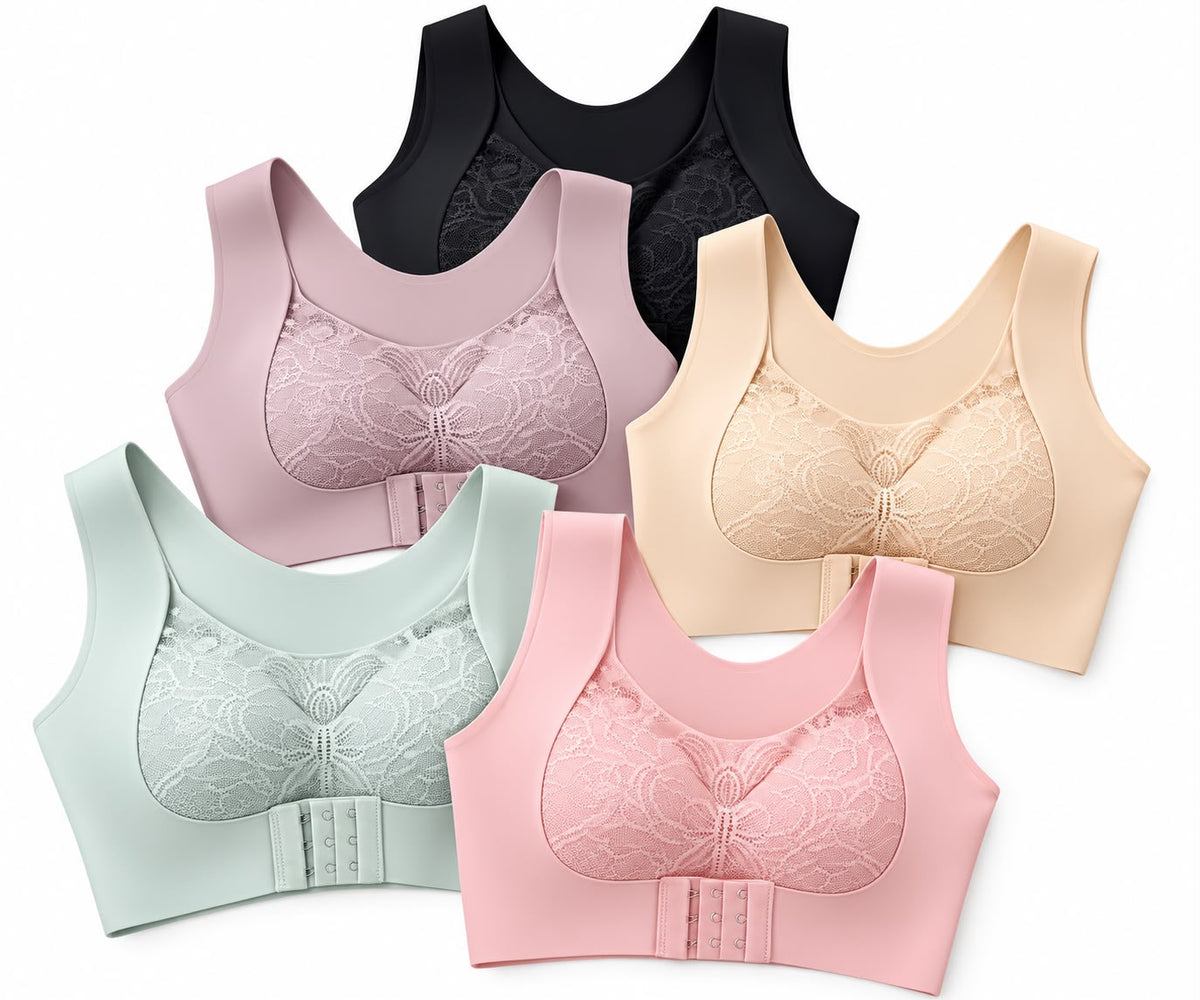 Women's 3D Three-Dimensional Cup Bra with Wide Strap Support